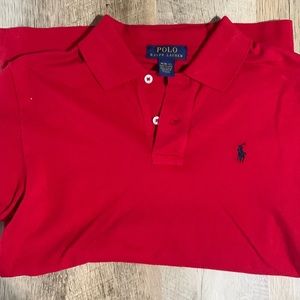 Red boys polo